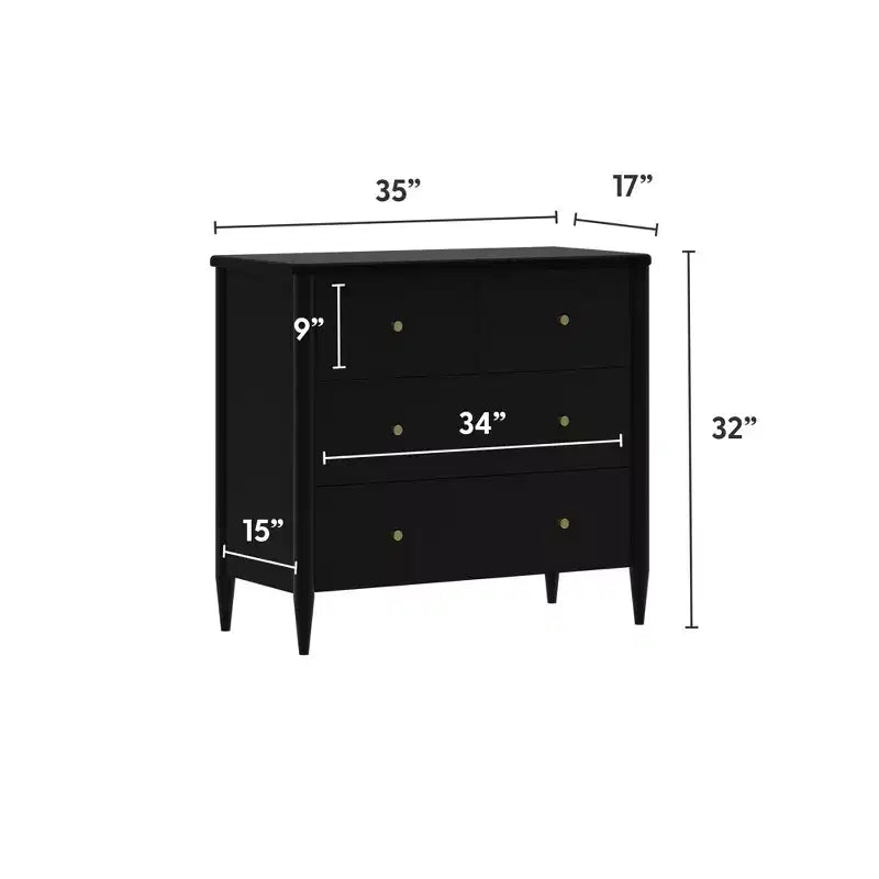 Commode 3 tiroirs Harbor avec tiroir supérieur divisé