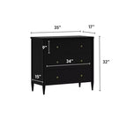 Commode 3 tiroirs Harbor avec tiroir supérieur divisé