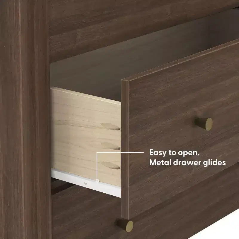 Commode 3 tiroirs Harbor avec tiroir supérieur divisé