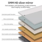 Miroir pleine longueur GDFStudio Astra moderne 65H arqué à LED avec modes d'éclairage réglables