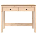 vidaXL Bureau Bois Naturel Bois de pin massif Bureau moyen Rectangulaire