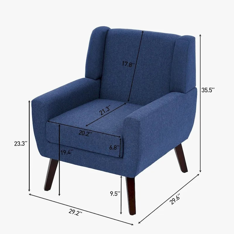 Fauteuil à oreilles, fauteuil simple – Gris / Bleu / Vert / Beige