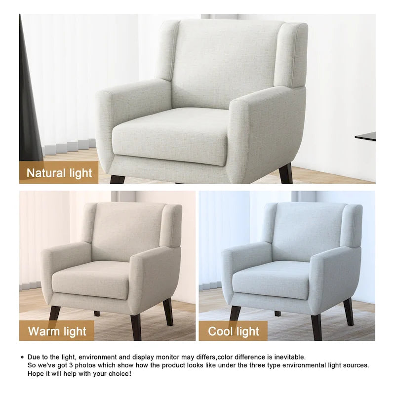 Fauteuil à oreilles, fauteuil simple – Gris / Bleu / Vert / Beige