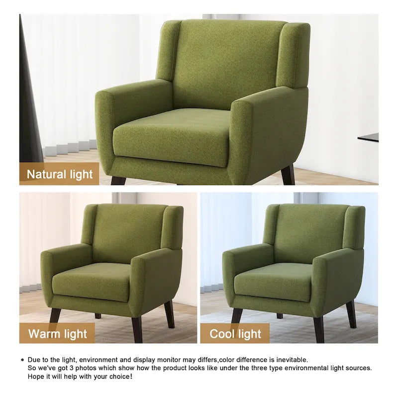 Fauteuil à oreilles, fauteuil simple – Gris / Bleu / Vert / Beige