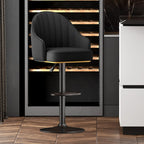 Tabourets de bar modernes en cuir pivotants et réglables en hauteur