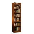 Bibliothèque rectangulaire classique en bois de noyer de première qualité à 7 étagères
