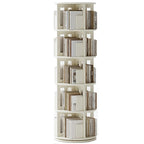 Bibliothèque verticale étroite rotative en bois