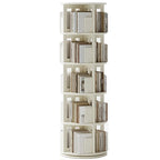Bibliothèque verticale étroite rotative en bois