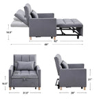 Fauteuil Lit Convertible 3 en 1, Noir