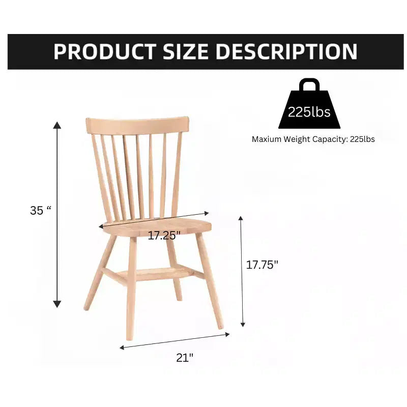 Chaise Copenhague non finie - International Concepts : bois massif, parawood, sans accoudoirs