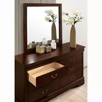 Commode 6 Tiroirs Sliver Cerise - HOMES: Inside + Out : Style Transitionnel, Placage Bois, Quincaillerie Métallique