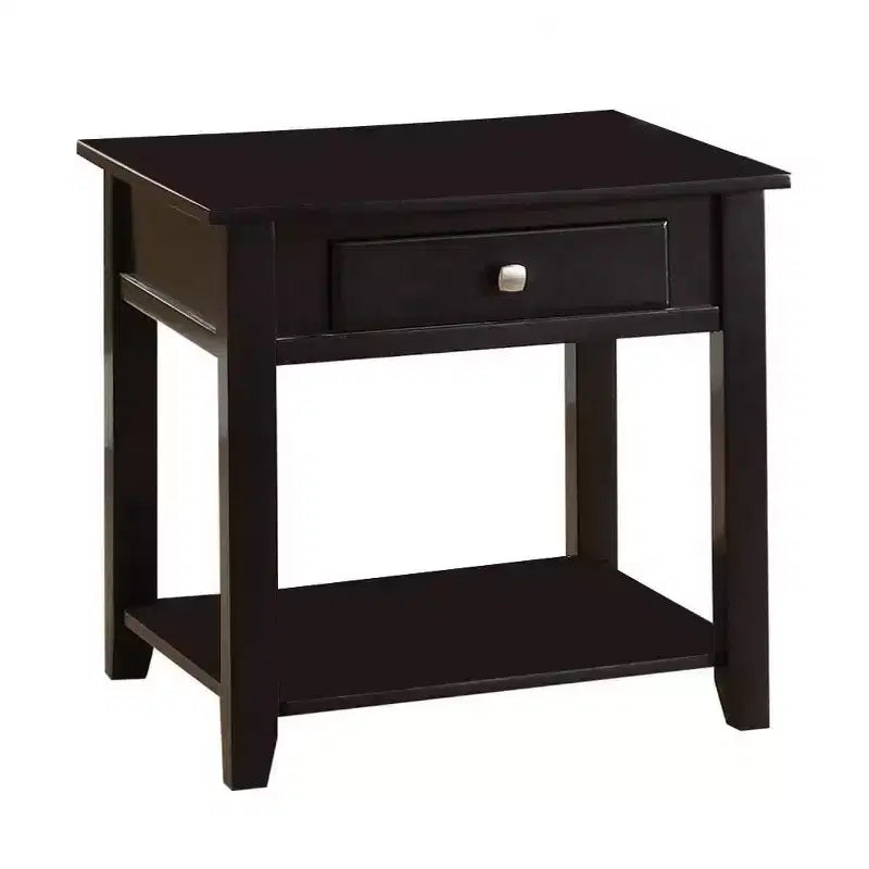 22" Malachi Accent Table Black - Acme Furniture: Lift Top, Storage, Tapered Legs, Shelf