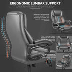 Chaise de bureau de direction Bossin grande taille et forte, 500 lb, avec support lombaire réglable, chaise ergonomique en cuir PU à dossier haut pour ordinateur