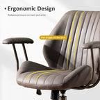OVIOS Chaise de bureau ergonomique en suède avec soutien lombaire