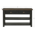 The Gray Barn Downington Table console de canapé à 2 tiroirs en bois massif