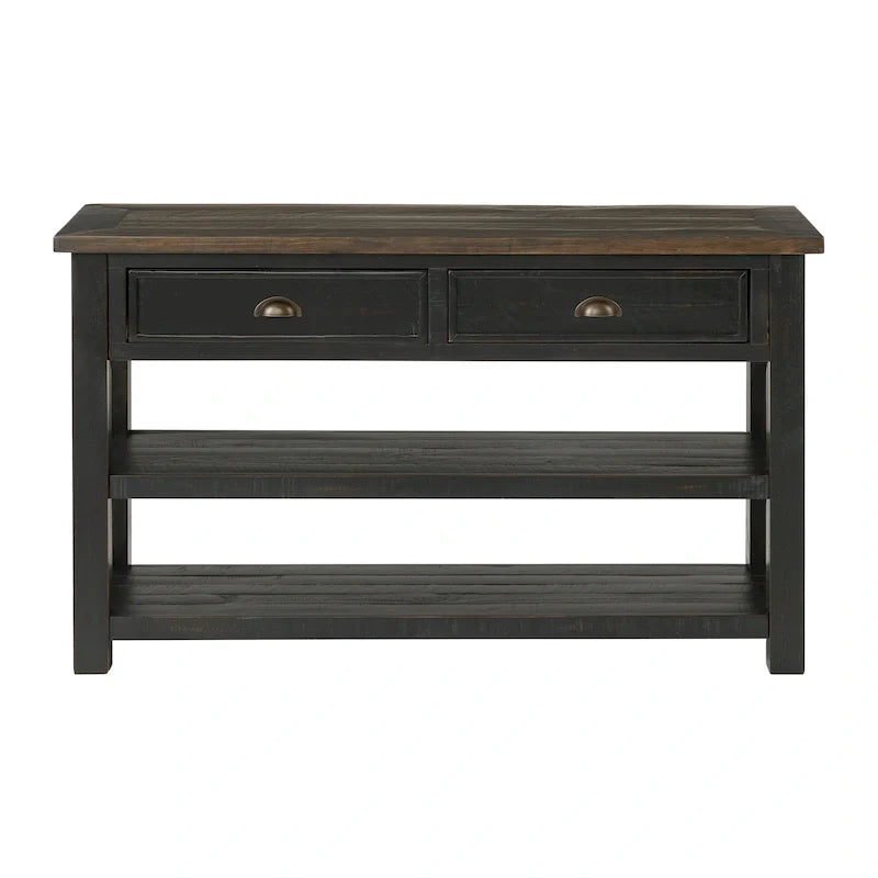 The Gray Barn Downington Table console de canapé à 2 tiroirs en bois massif