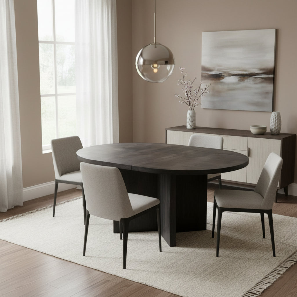 Table piédestal à plateau rond de 52 pouces