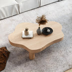 Table basse en pin naturel en forme de nuage à 3 pieds