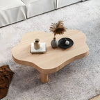 Table basse en pin naturel en forme de nuage à 3 pieds