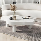 Table basse en pin naturel en forme de nuage à 3 pieds