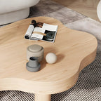 Table basse en pin naturel en forme de nuage à 3 pieds