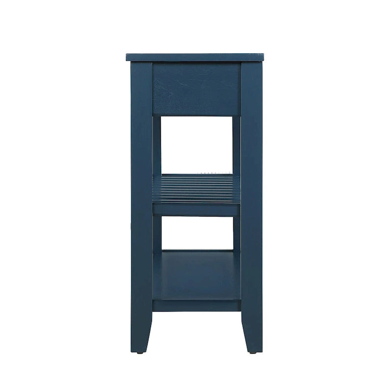 Table console de 42 po avec tiroirs et étagères à niveaux