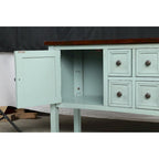 Buffet commode de style rétro en bois avec étagère inférieure, facile à assembler, pour salon, cuisine, entrée