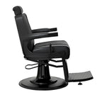 ROGERS Fauteuil de barbier inclinable robuste Fauteuil de coiffure, Noir