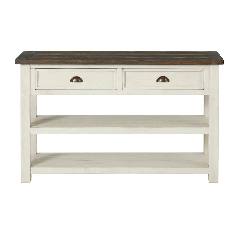 The Gray Barn Downington Table console de canapé à 2 tiroirs en bois massif