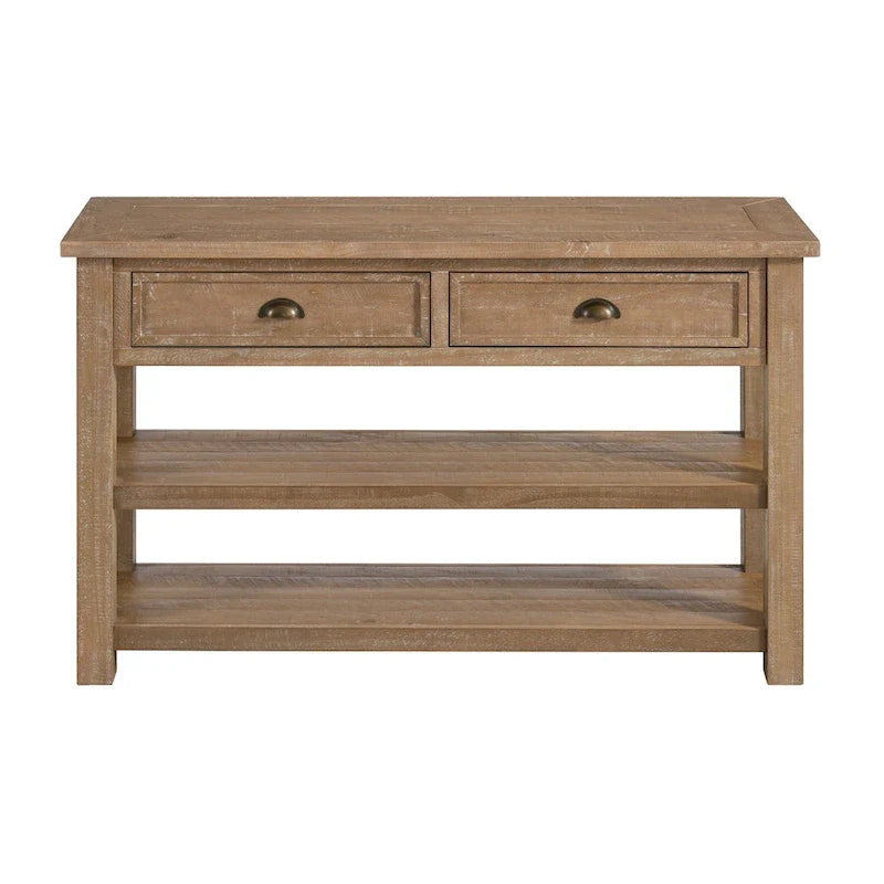The Gray Barn Downington Table console de canapé à 2 tiroirs en bois massif