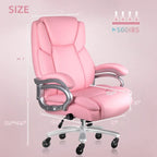 Chaise de bureau de direction Bossin grande taille et forte, 500 lb, avec support lombaire réglable, chaise ergonomique en cuir PU à dossier haut pour ordinateur