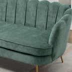 Causeuse rembourrée de style moderne du milieu du siècle, 59 W