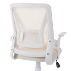 Javlergo Chaise de Bureau Dossier Mi-Hauteur Pivotante avec Support Lombaire, Fauteuil de Bureau Ergonomique en Maille avec Accoudoirs