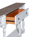 Table console de couloir 183 cm Magnolia Manor Antique White & Weathered Bark