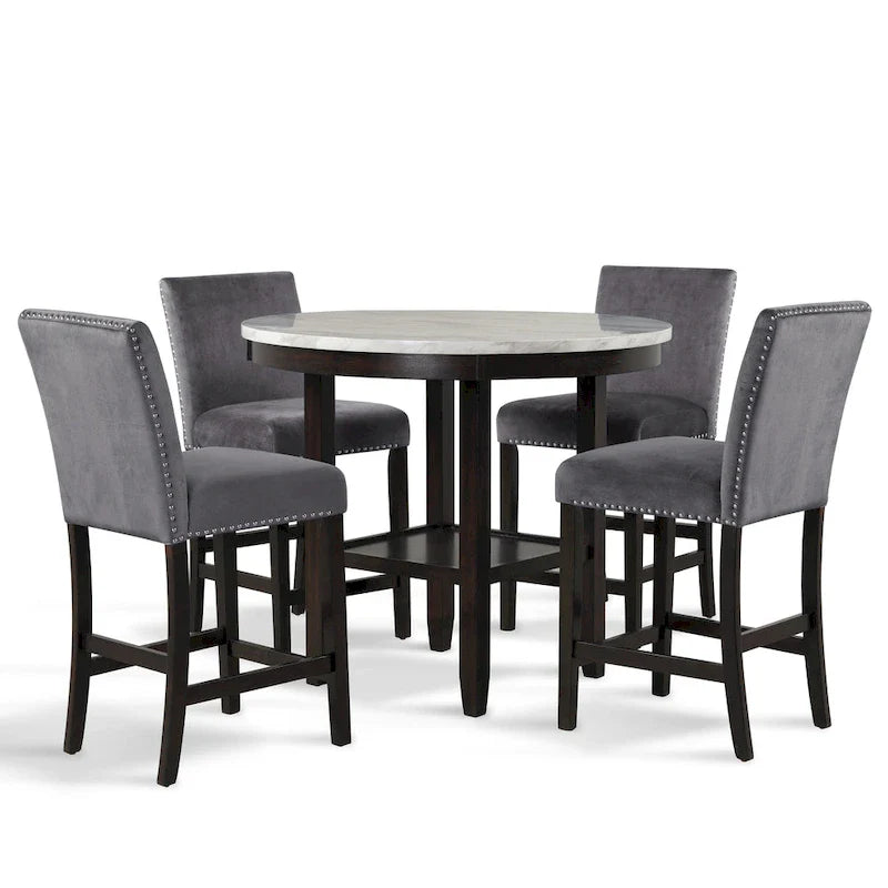 Ensemble de salle à manger 5 pièces rond New Classic Furniture Reginald