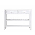 Table console de 42 po avec tiroirs et étagères à niveaux