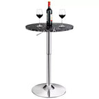 Table de bistrot ronde Costway, réglable en hauteur et pivotante à 360°, noire