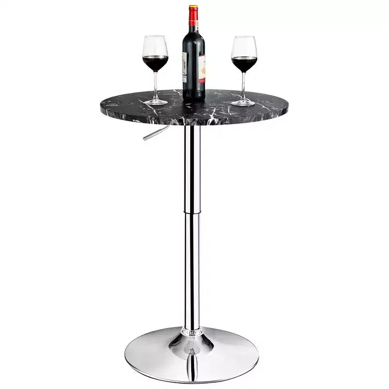 Table de bistrot ronde Costway, réglable en hauteur et pivotante à 360°, noire