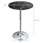 Table de bistrot ronde Costway, réglable en hauteur et pivotante à 360°, noire