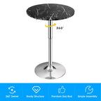 Table de bistrot ronde Costway, réglable en hauteur et pivotante à 360°, noire