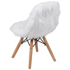 Emma et Oliver – Lot de 4 chaises d'appoint shaggy en forme de chien pour enfant – Chaise de bureau – Chaise de salle de jeux