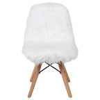 Emma et Oliver – Lot de 4 chaises d'appoint shaggy en forme de chien pour enfant – Chaise de bureau – Chaise de salle de jeux