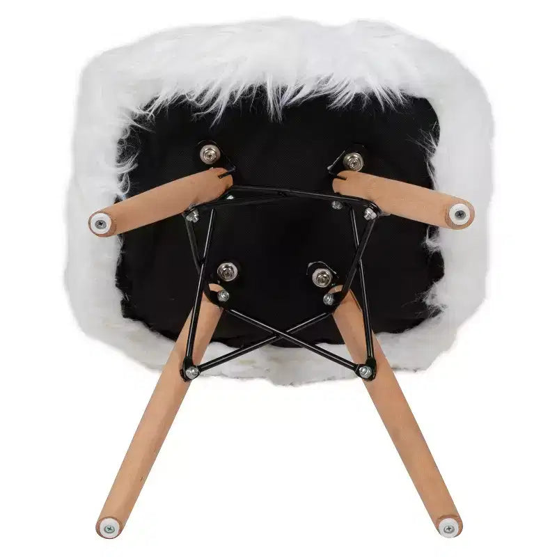 Emma et Oliver – Lot de 4 chaises d'appoint shaggy en forme de chien pour enfant – Chaise de bureau – Chaise de salle de jeux