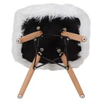 Emma et Oliver – Lot de 4 chaises d'appoint shaggy en forme de chien pour enfant – Chaise de bureau – Chaise de salle de jeux