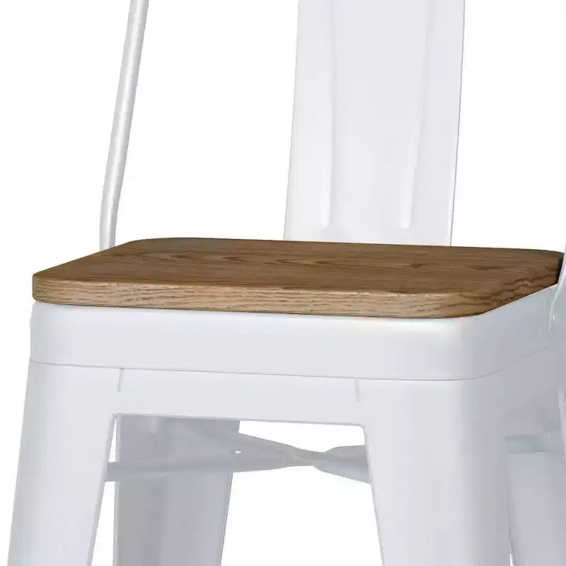 Lot de 4 tabourets de bar à hauteur de comptoir 24 Josephine en métal/bois - WyndenHall