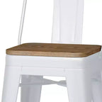 Lot de 4 tabourets de bar à hauteur de comptoir 24 Josephine en métal/bois - WyndenHall