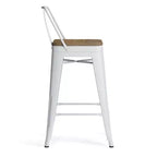 Lot de 4 tabourets de bar à hauteur de comptoir 24 Josephine en métal/bois - WyndenHall
