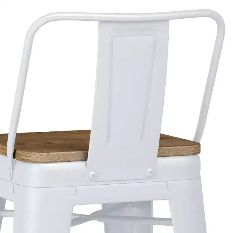 Lot de 4 tabourets de bar à hauteur de comptoir 24 Josephine en métal/bois - WyndenHall