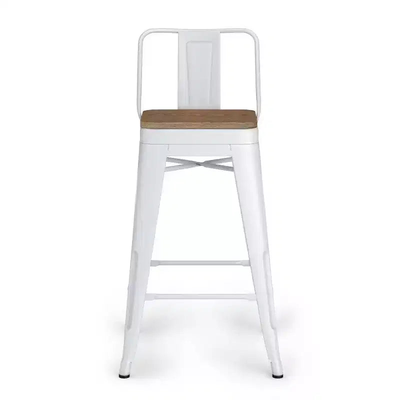 Lot de 4 tabourets de bar à hauteur de comptoir 24 Josephine en métal/bois - WyndenHall