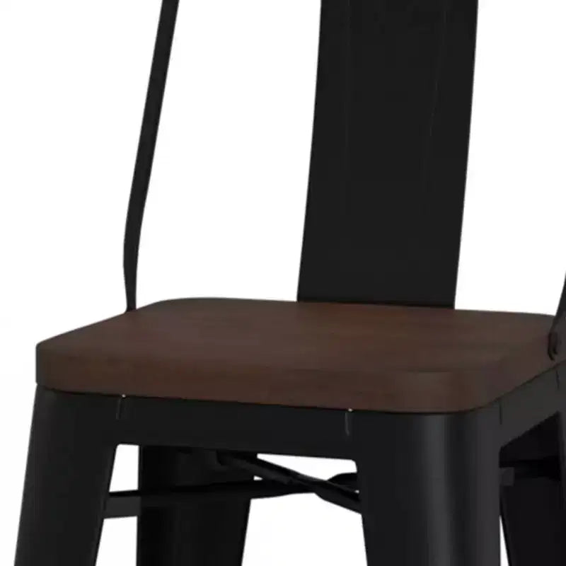 Lot de 4 tabourets de bar à hauteur de comptoir 24 Josephine en métal/bois - WyndenHall